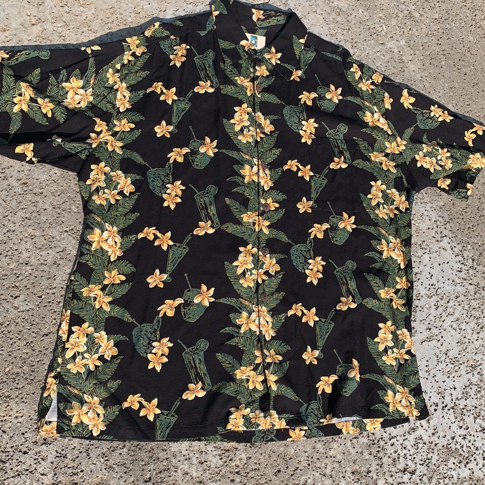 Kahala mixed drinks Hawaiian vintage mens shirt xl